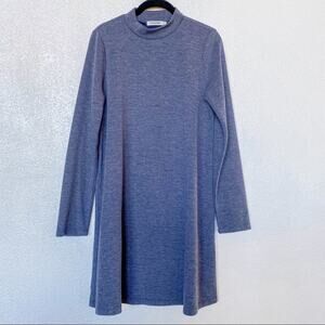 Farrow Muted Blue Mock Neck Dress Size Medium